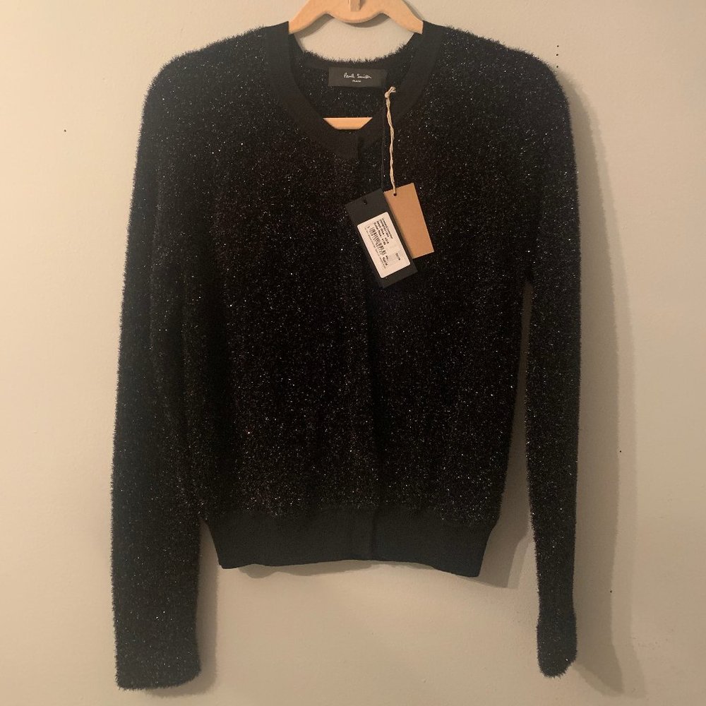 Paul Smith Sparkle Fuzzy Black Cardigan